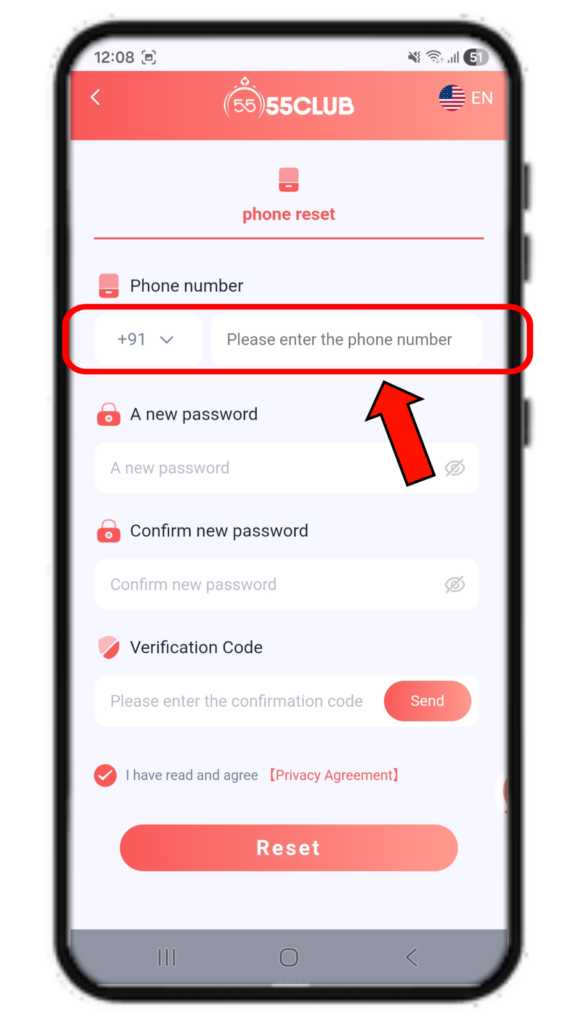 55 Club Forgot Password